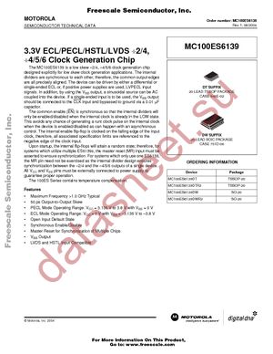 MC100ES6139DT datasheet  
